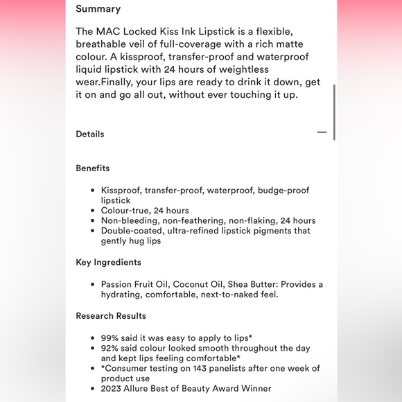 MAC ‘Posh’ Locked Kiss Ink Lipstick - Picture 8 of 9